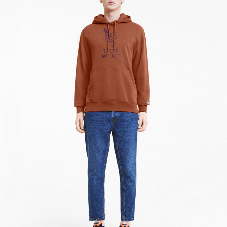 PUMA Downtown Graphic Hoodie 'Brown' 599303-26