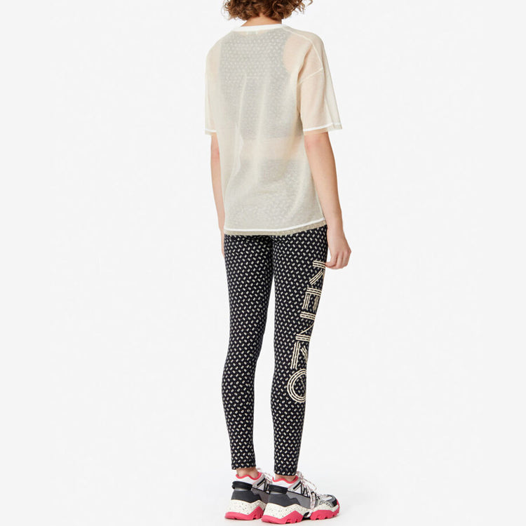 KENZO Tiger Head Pattern Short Sleeve Beige FA5-2PU505-3XC-02