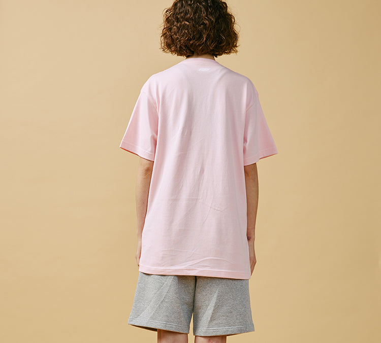 PJs Vigor Rainbow Surf Small Pattern Printing Cotton Short Sleeve Unisex Pink 20SSTS1026-P