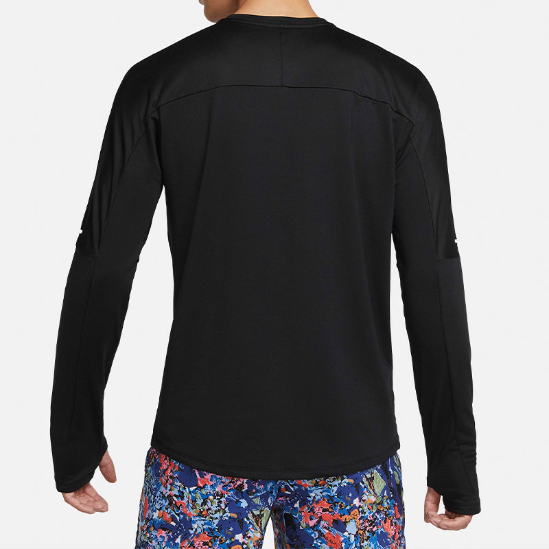 Men's Nike Dri-FIT Running Training Sports Round Neck Black Gym Clothes CU6072-010