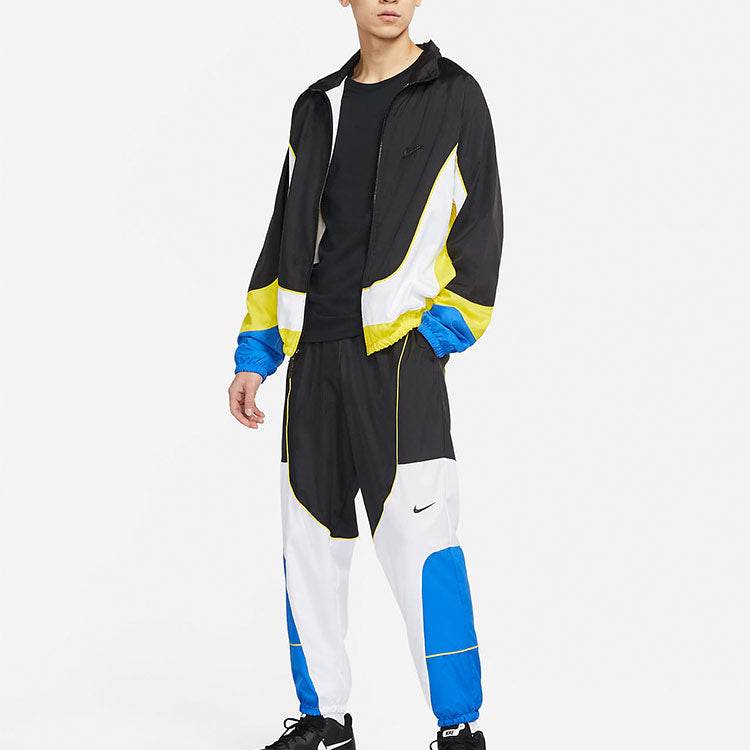 Nike Throwback Casual Basketball Sports Bundle Feet Long Pants Colorblock CV1915-013