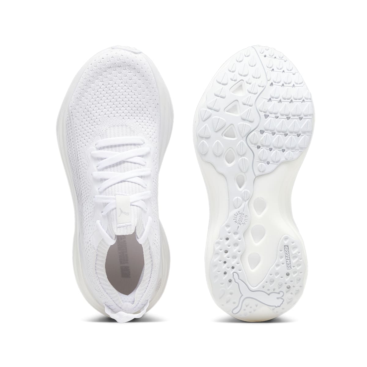 (WMNS) PUMA ForeverRun Nitro Knit 'White Feather Grey' 379140-01