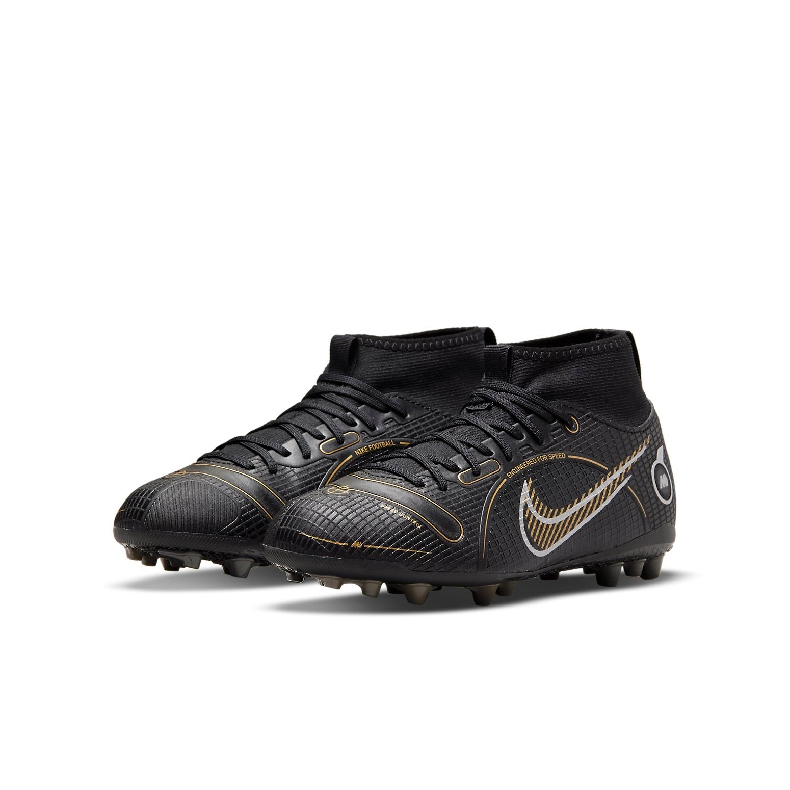 (GS) Nike Jr Mercurial Superfly 8 Academy AG 'Black Yellow' DJ2859-007