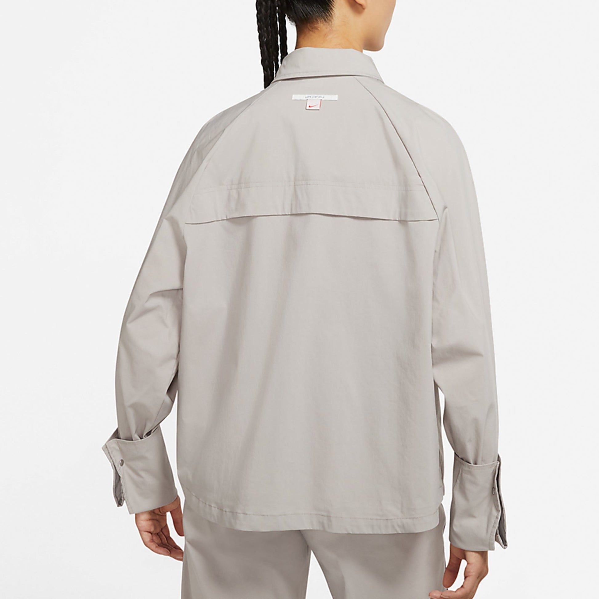 (WMNS) Nike Sportswear Icn Clsh Wvn Ls Top Long Sleeved Shirt Grey Gray DD5051-033