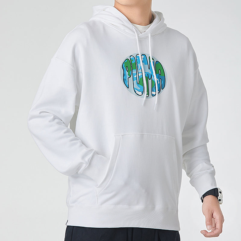 PUMA Downtown Printing Pullover Casual White 599303-02