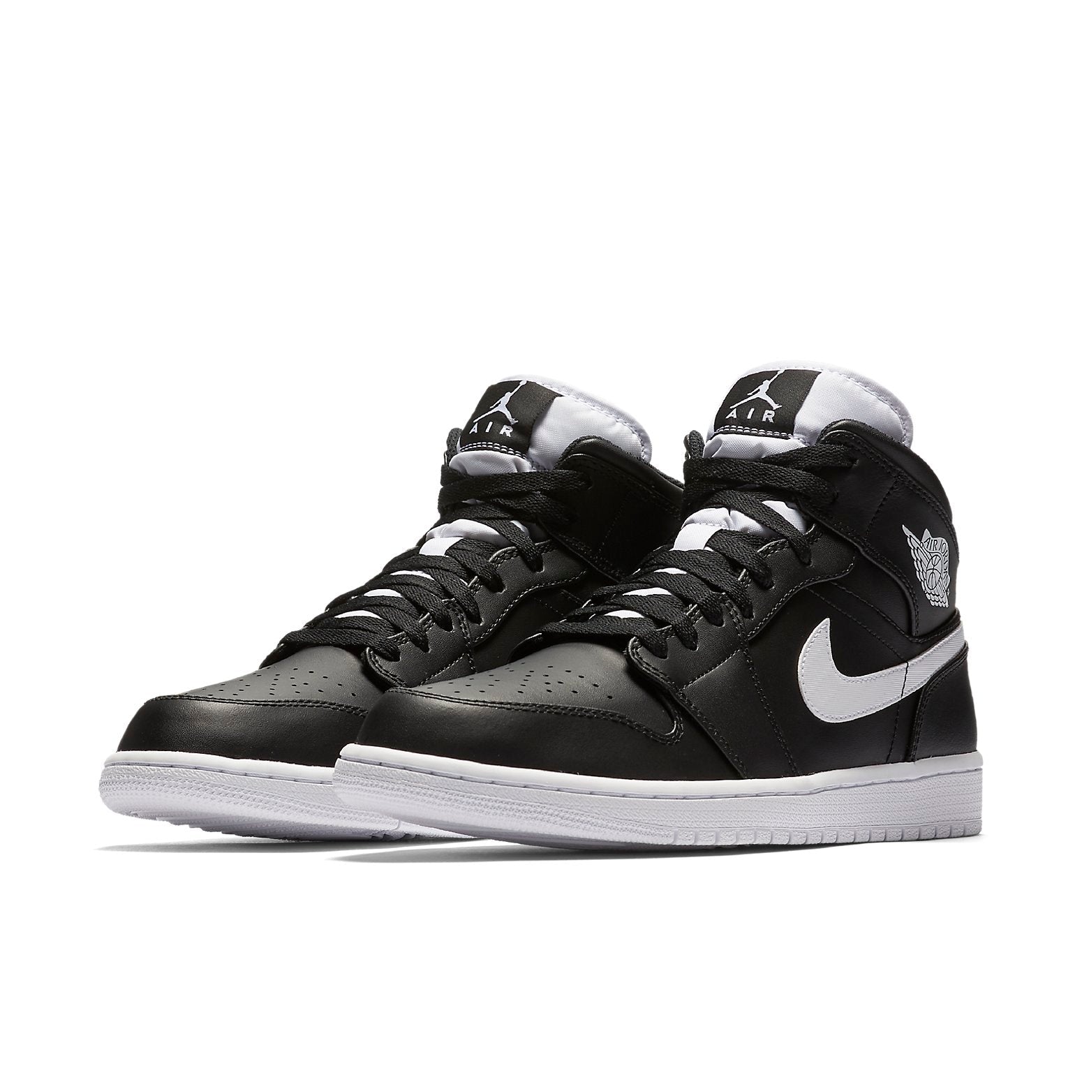 Air Jordan 1 Retro Mid 'Black White' 554724-038
