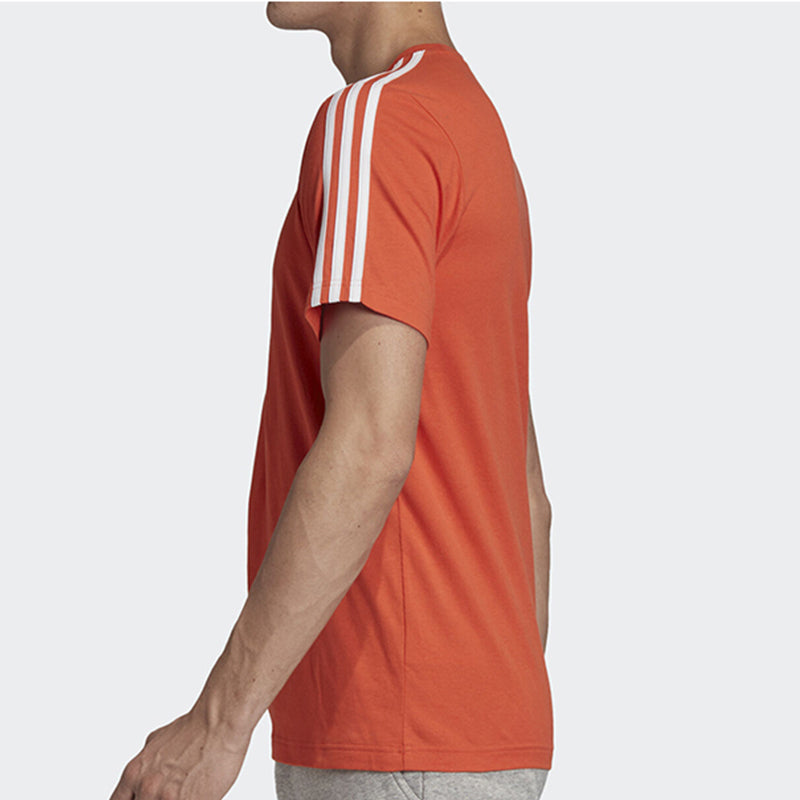 adidas Classic Stripe Logo Round Neck Training Short Sleeve FM6231