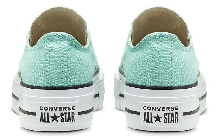 (WMNS) Converse Seasonal Color Platform Chuck Taylor All Star Thick Sole Peppermint Green Sneakers 'Green White' 566758C
