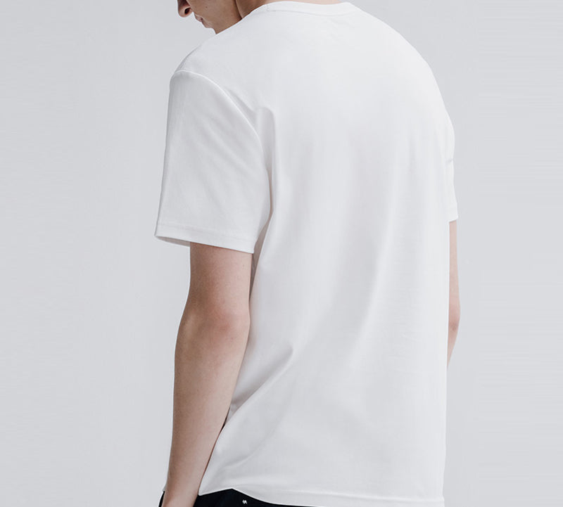 FILA FUSION Casual Logo Printing Round Neck Short Sleeve White T51M019150F-WT