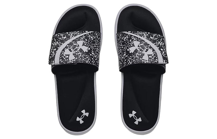 Under Armour Ignite 6 Graphic Strap Slide 'Black Mod Grey' 3024450-007