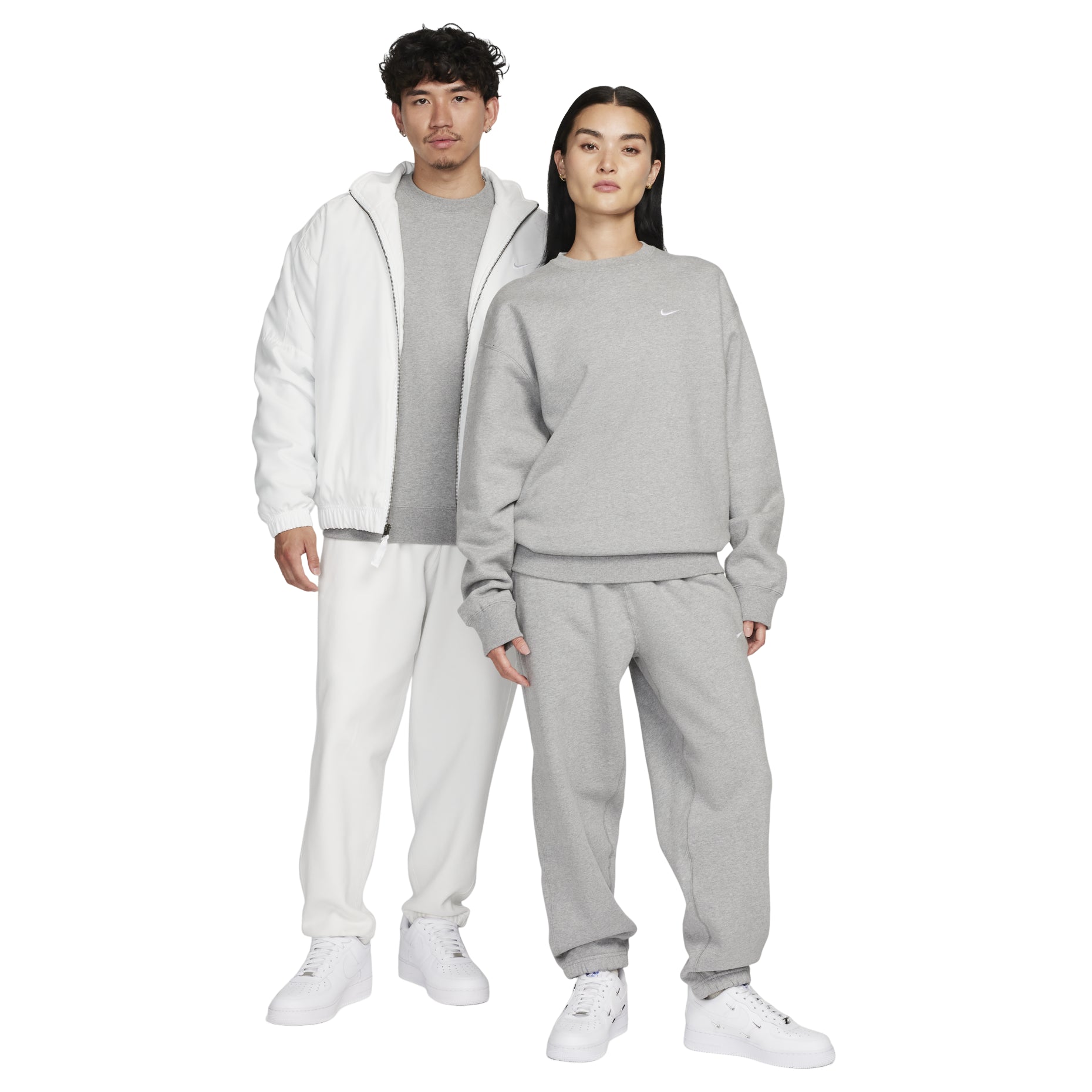 Nike Lab Swoosh Fleece Crewneck 'Grey' DX1362-063