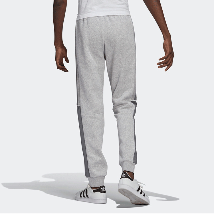 adidas originals Casual Logo Solid Color Sports Bundle Feet Pants Gray GU9421
