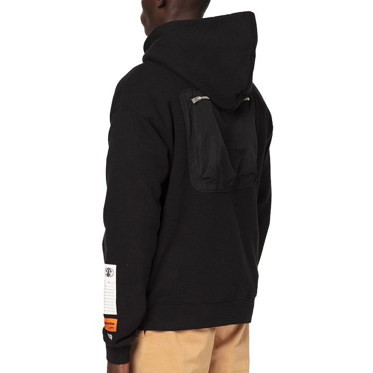 Men's HERON PRESTON Long Sleeves hooded Sports Black HMEA054F20JER0011000