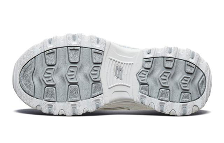 (GS) Skechers D'Lites 1.0 'White Silver' 664126L-WSL