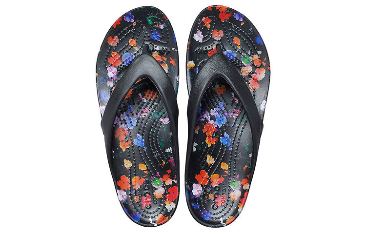 (WMNS) Crocs Kadee 2 Printed Flip Minimalistic Casual Flip-Flops Black 206866-001