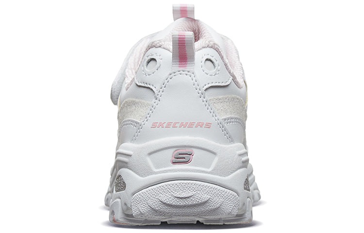 (GS) Skechers DLites 1.0 'White Pink' 664127L-WPK