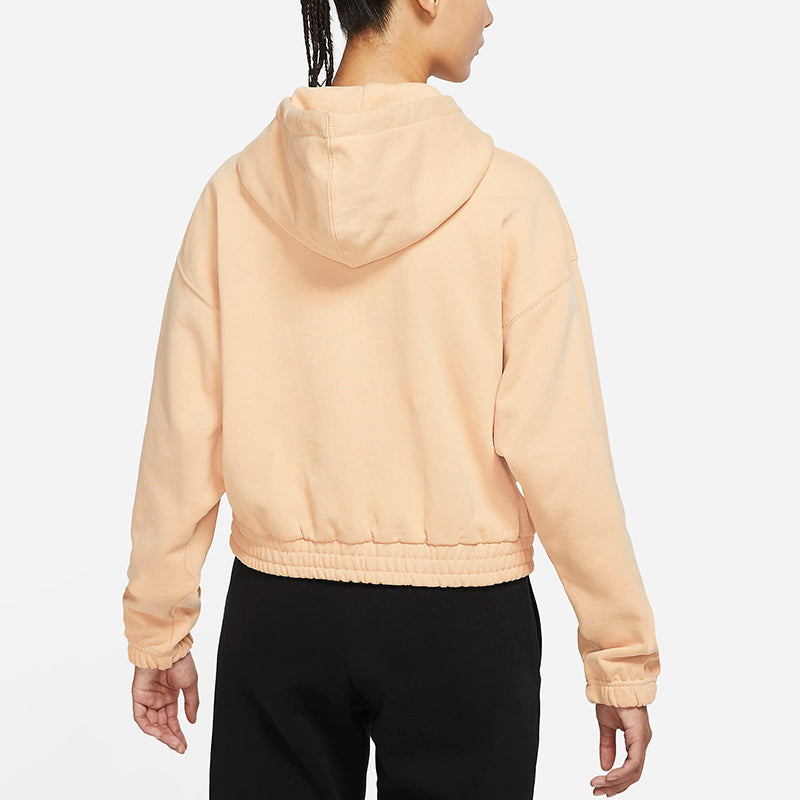(WMNS) Air Jordan Casual Sports Knit Loose hoodie Short 'Yellow' DD6999-268