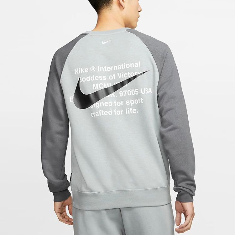 Men's Nike Casual Round Neck Long Sleeves Gray CJ4872-073