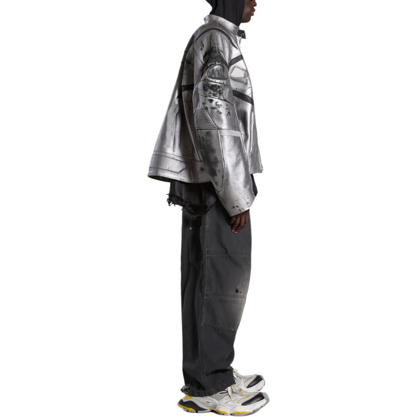 Balenciaga Unity Sports Icon Racer Jacket 'Silver' 787430TQS128106