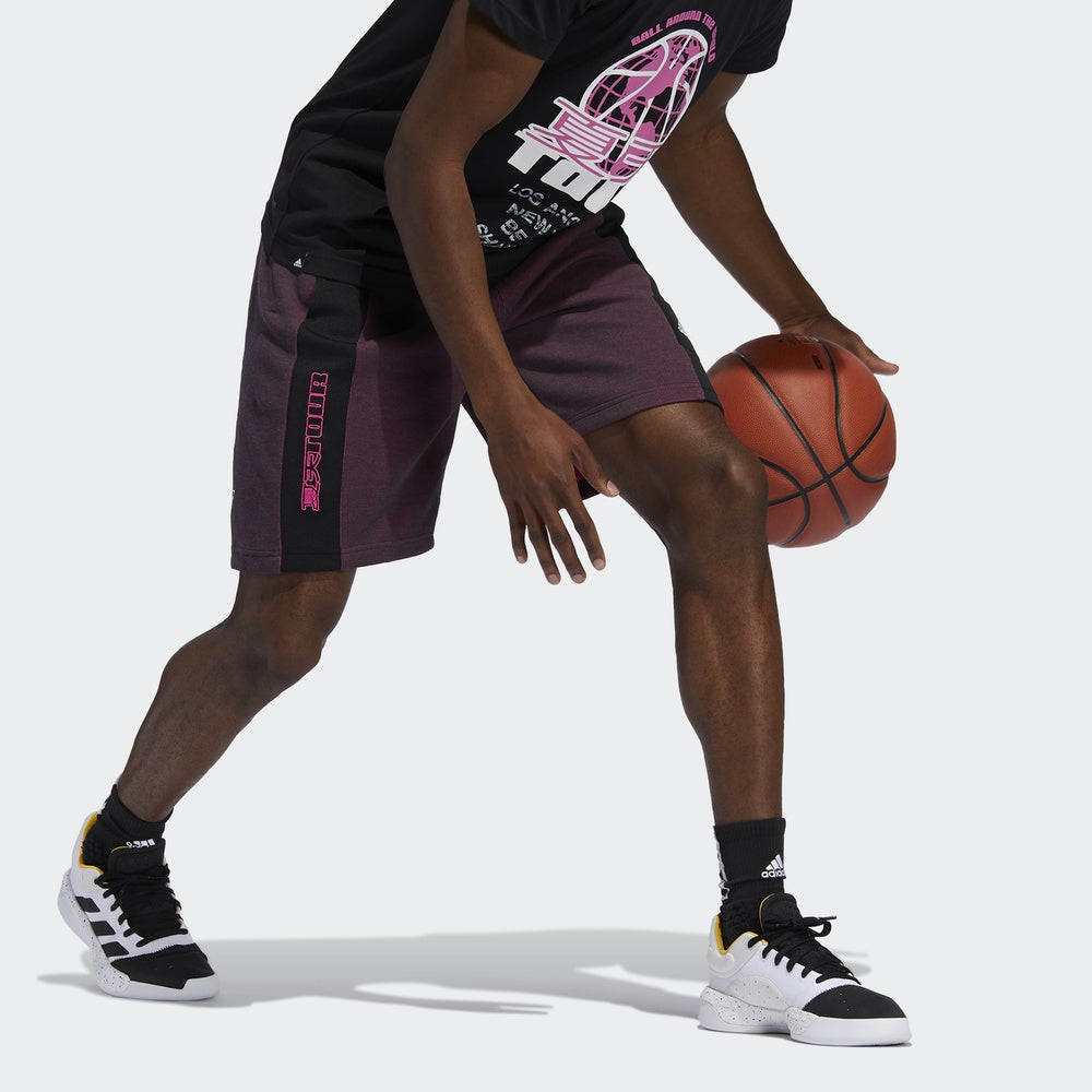 adidas Cu 365 Short Sp Basketball Shorts For Men Black/Pink EJ1893
