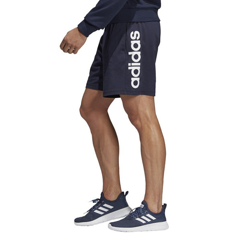 adidas E Lin Shrt Ft Logo Training Sports Shorts Blue DU0417