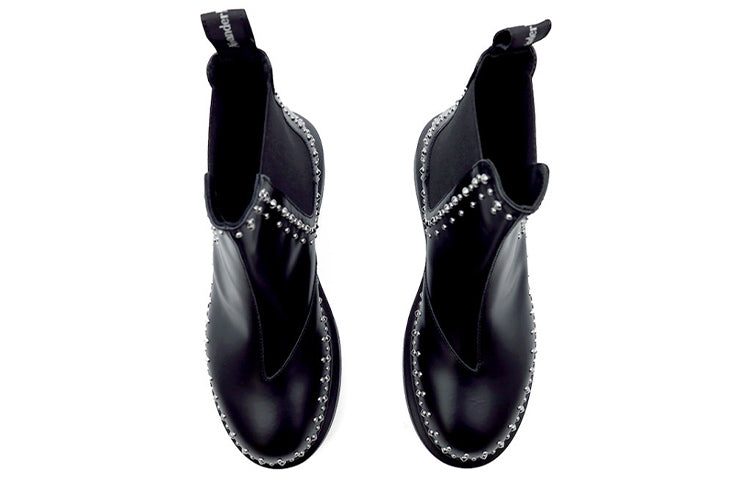 (WMNS) Alexander McQueen Hybrid Chelsea Boots 'Black Studd' 650803WHX571081