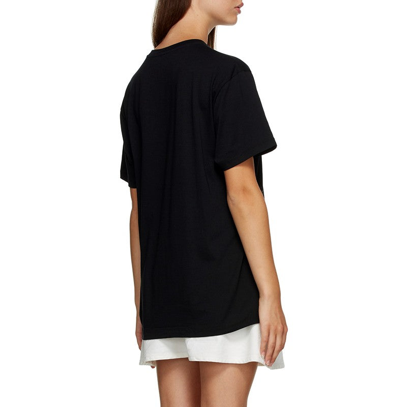 (WMNS) Gucci Cat Alphabet Cartoon Round Neck Pullover Short Sleeve Black 615044-XJCRG-1082