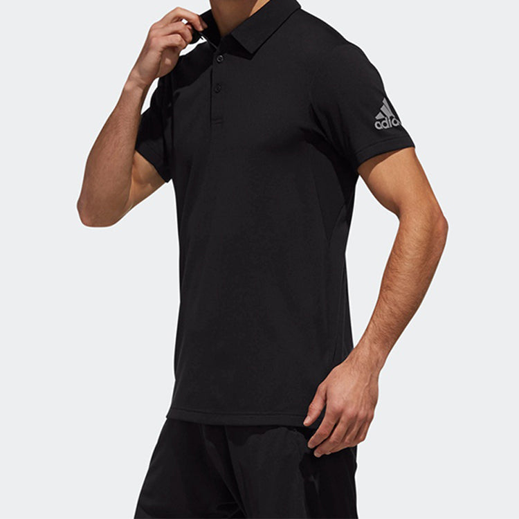 Men's adidas Sports Tennis Ppolo Black Polo Shirt DU8411
