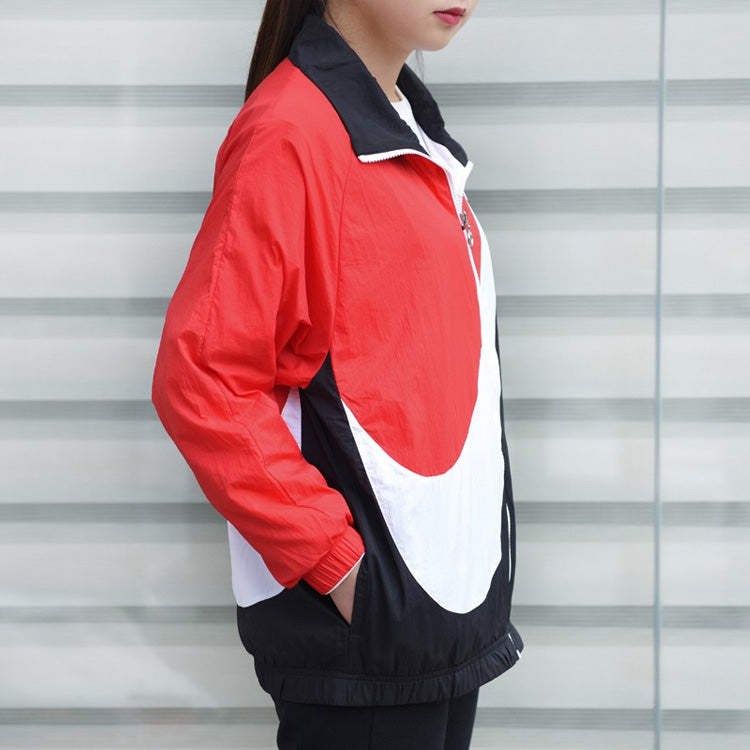 (WMNS) Nike Sportswear Swoosh Woven Sports Jacket Red BV3686-010