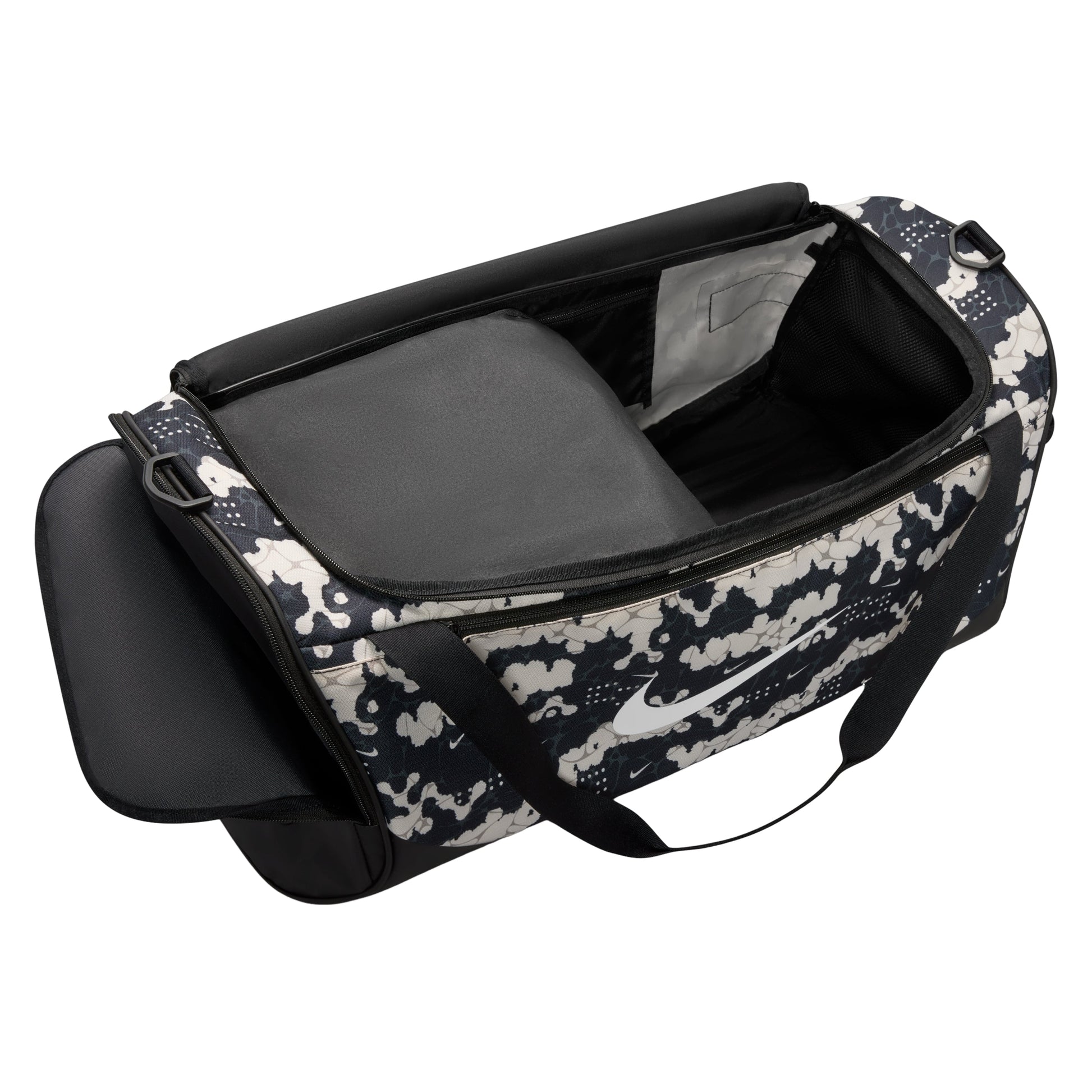 Nike 60L Medium Brasilia Allover Print Training Duffel Bag 'Chalk Black White' IH7849-103