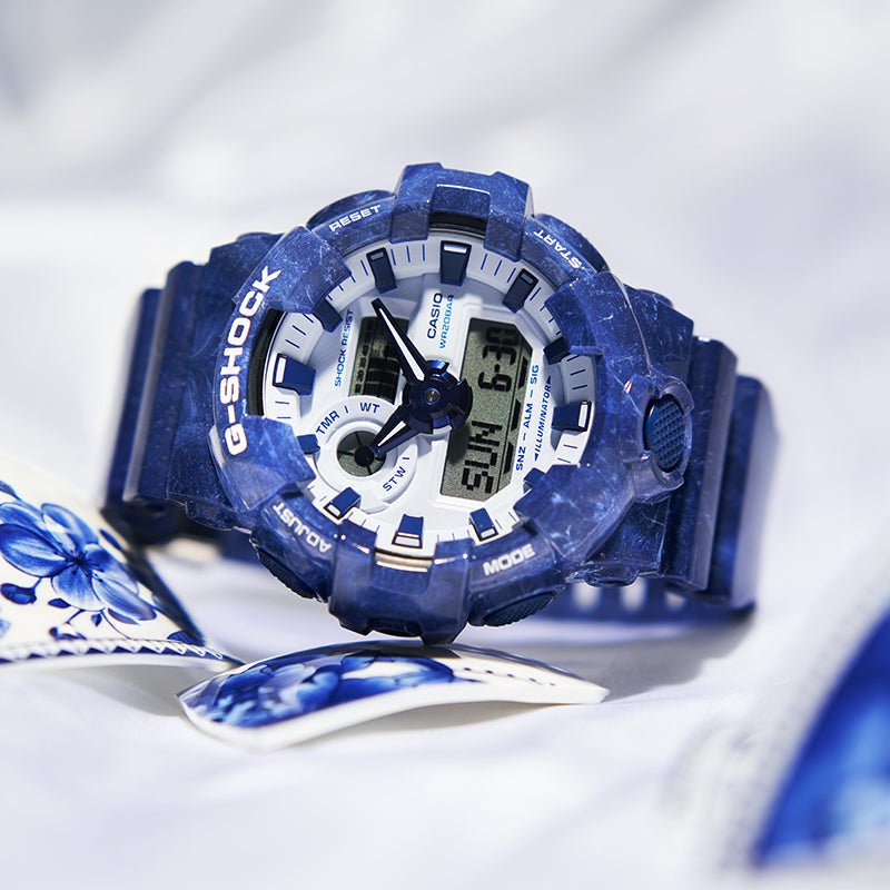 CASIO G-Shock Analog-Digital 'Blue' GA-700BWP-2APFQ