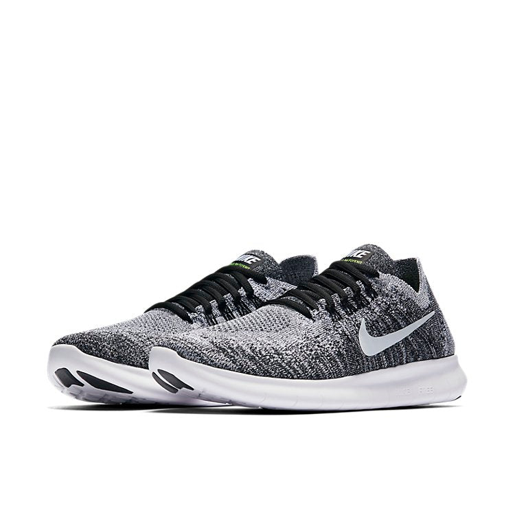 (WMNS) Nike Free RN Flyknit 'Black White' 880844-003
