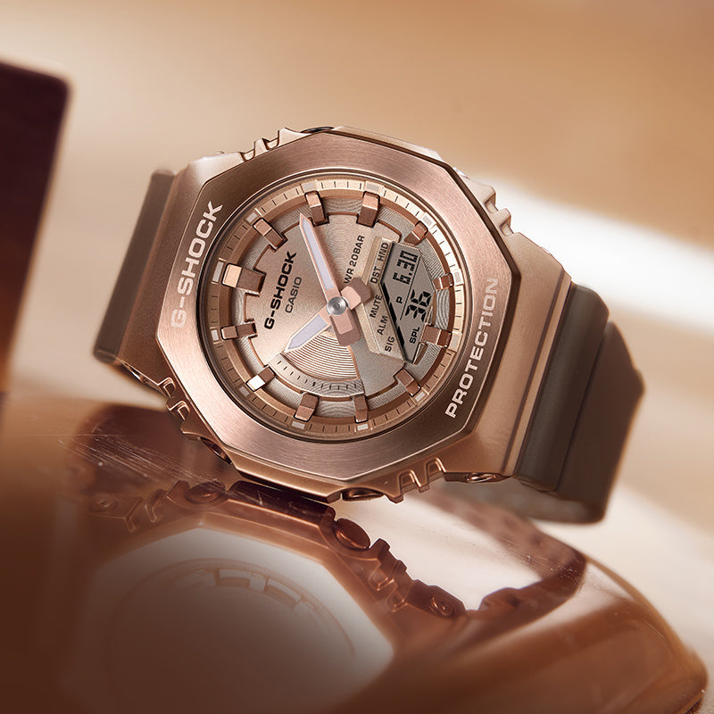 CASIO G-Shock Analog-Digital 'Rose Gold' GM-S2100BR-5APR