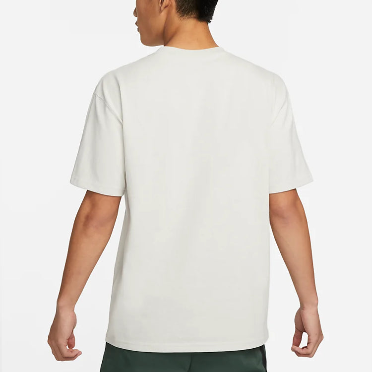 Men's Nike Sportswear Plant Flowers Logo Printing Sports Round Neck Short Sleeve Light Bone T-Shirt DN5135-072