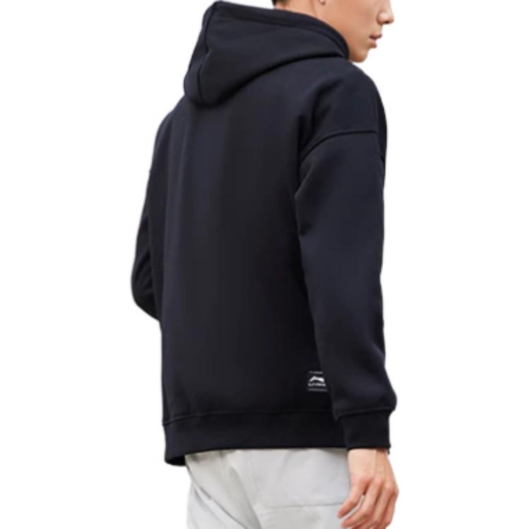Li-Ning I Never Walk Backwards Graphic Hoodie 'Black' AWDR857-4