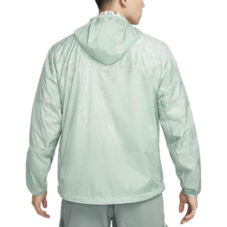 Nike ACG Cinder Cone Pattern Splicing Solid Color Zipper Hooded Jacket Green DB0979-014