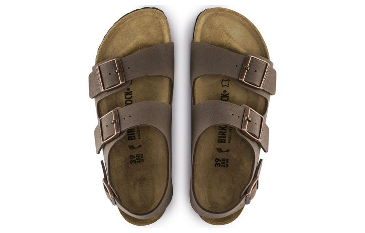 Birkenstock Milano Birko-Flor Birkibuc Narrow Fit Sandals 'Mocca' 0634503