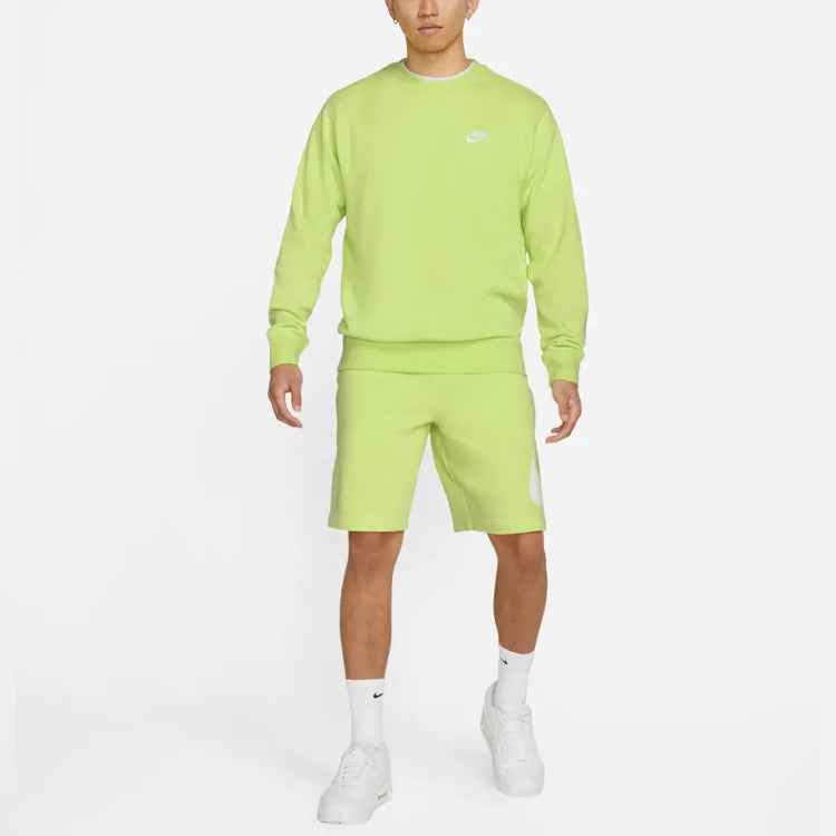 Nike Sportswear Club French Terry Logo Sweatshirt 'Neon Green' BV2667-736