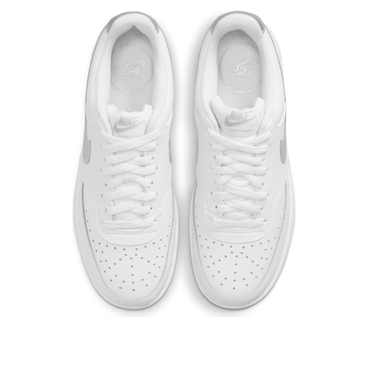 (WMNS) Nike Court Vision Low 'White Metallic Silver' CD5434-111