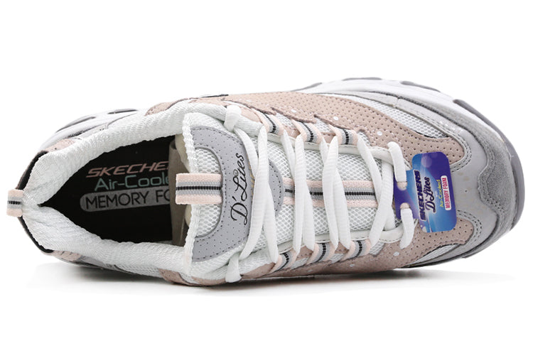 (WMNS) Skechers D'Lites 1.0 'White Pink' 13147-WGPK