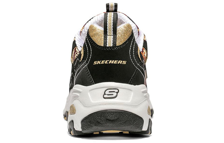 (WMNS) Skechers D'lites 1.0 Running Shoes Black/Red 13091-BKRD