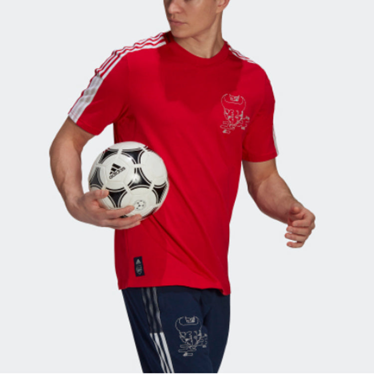 adidas Afc Cny Tee Series Arsenal Soccer/Football Sports Printing Round Neck Short Sleeve Red GK9399