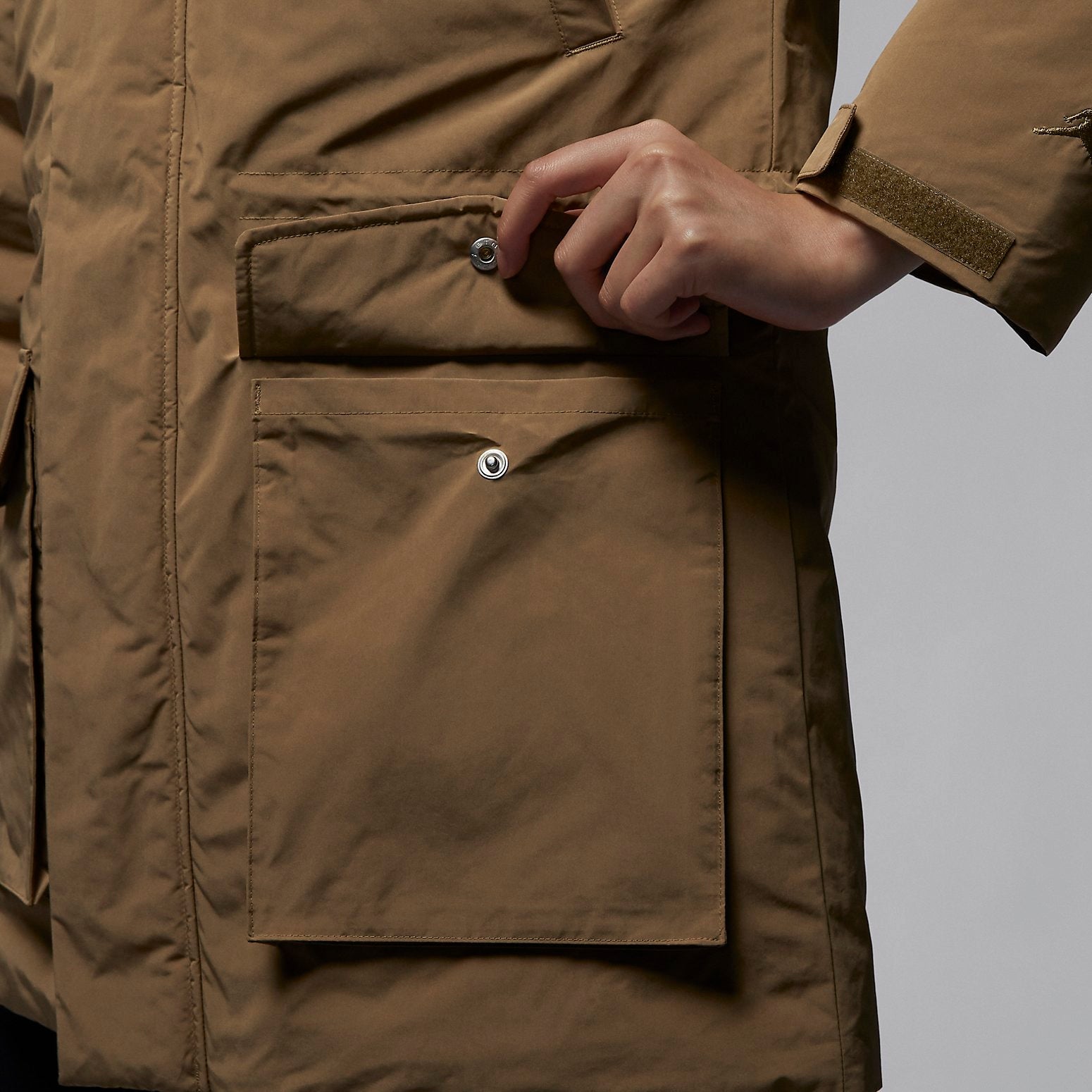 (WMNS) Air Jordan Down Parka Coat 'Tan' FB5086-392