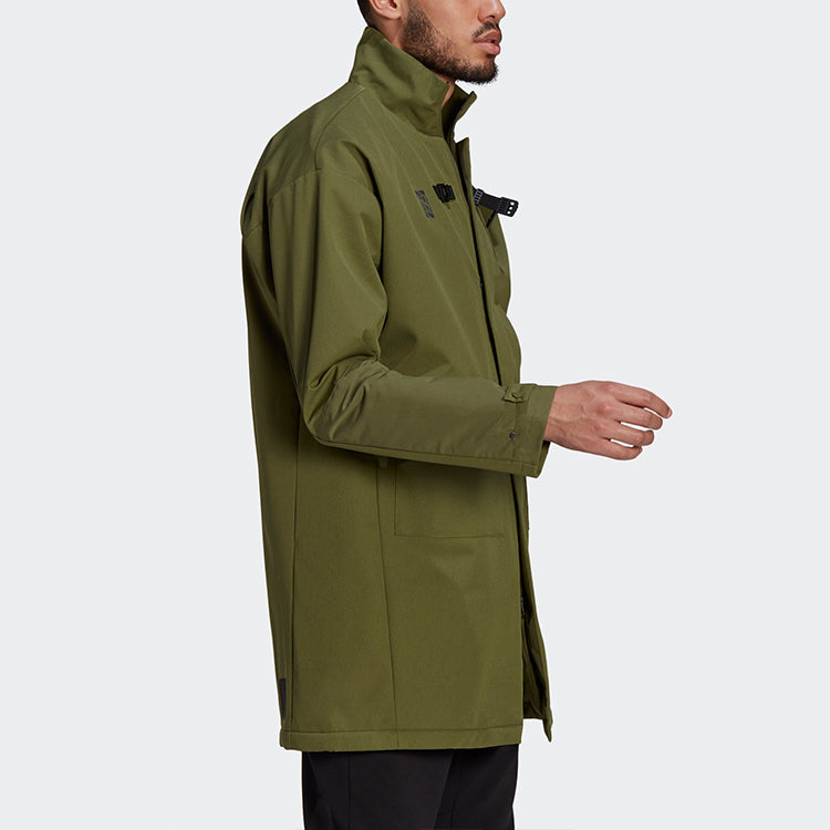 adidas Wj Jkt Long mid-length Sports Jacket Green GU1767