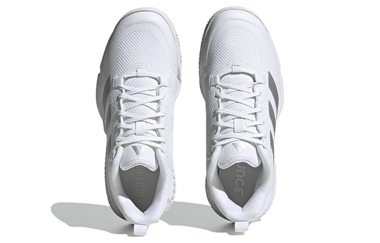 (WMNS) adidas Court Team Bounce 2.0 'White Silver Metallic' HR1235