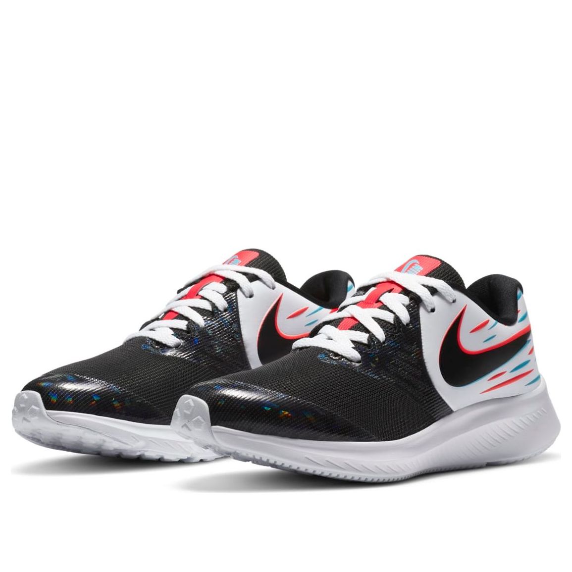 (GS) Nike Star Runner 2 Light 'Black White Red' CN7830-100