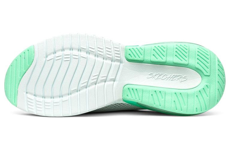 (WMNS) Skechers Skech-Air Stratus Sneakers White/Black/Green 13276-WTPR