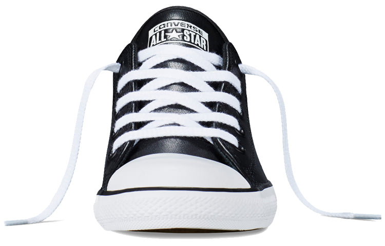 (WMNS) Converse Chuck Taylor All Star Dainty Leather Low Top 'Black White' 537107C