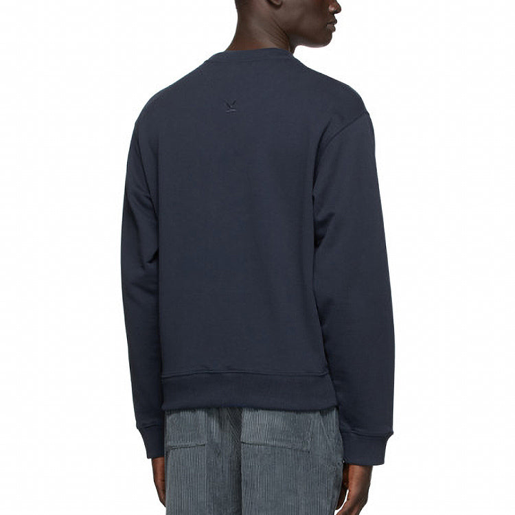 Men's KENZO FW20 Small Tiger Head Long Sleeves Navy Blue FA65SW0034MD-76