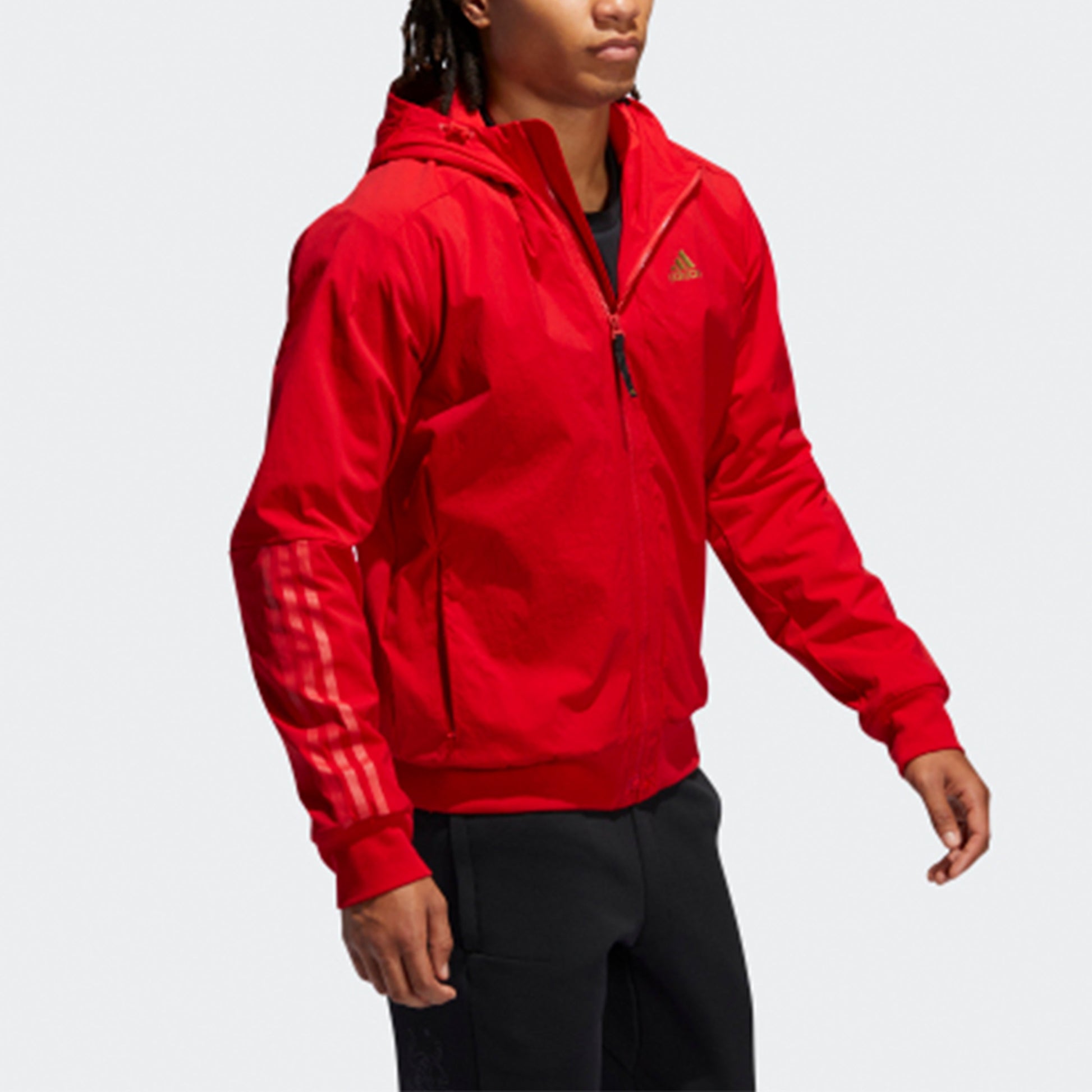 adidas CNY TT Casual Sports Hooded Jacket Red FU6224